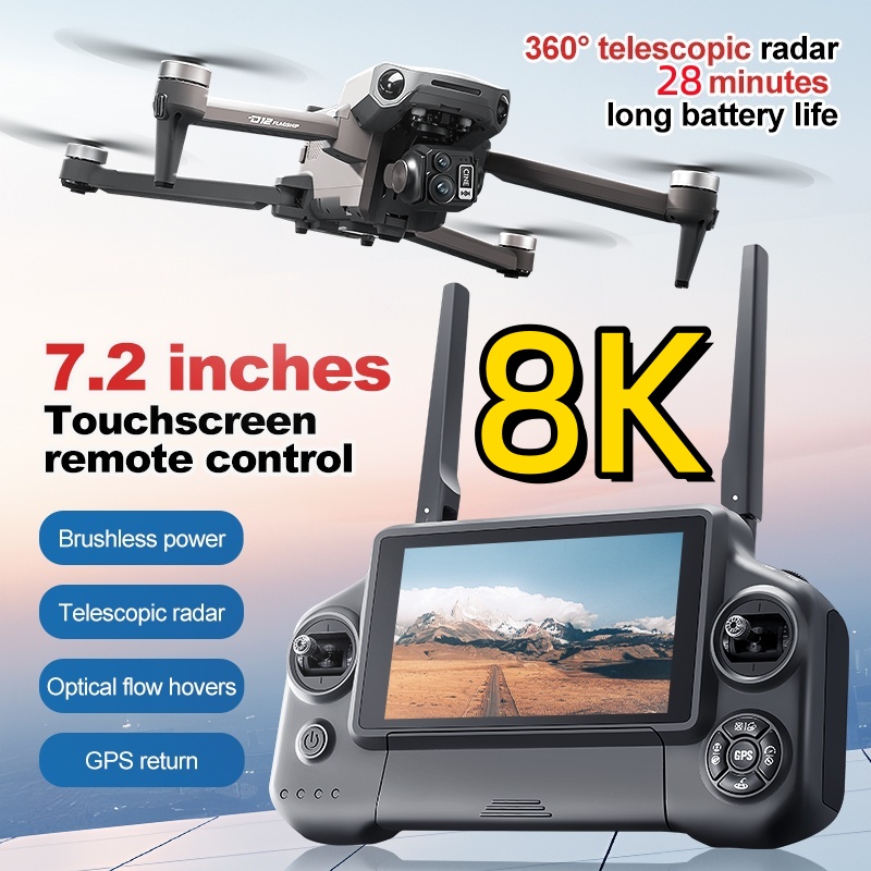 Drone Lidar - 8K 3축 짐벌 브러시리스 7.2인치 터치스크린