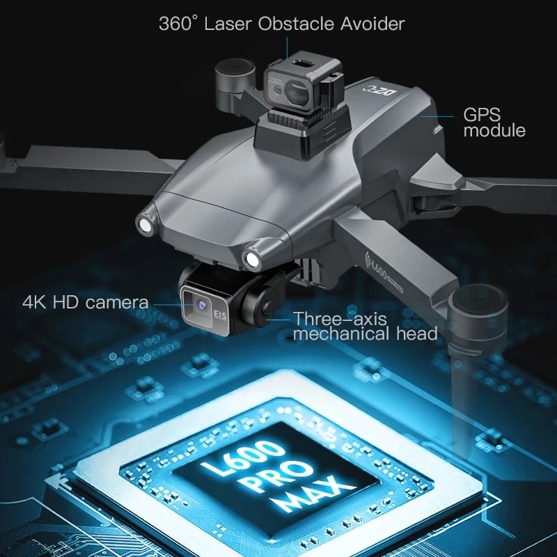 L600 PRO MAX GPS 드론 전문 4K 3축 P - Drone Lidar 리뷰 및 가격